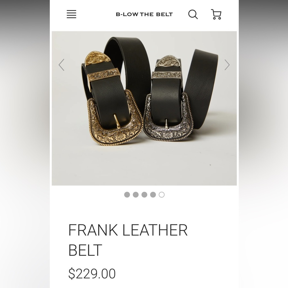 B-low the belt Frank silver  size small